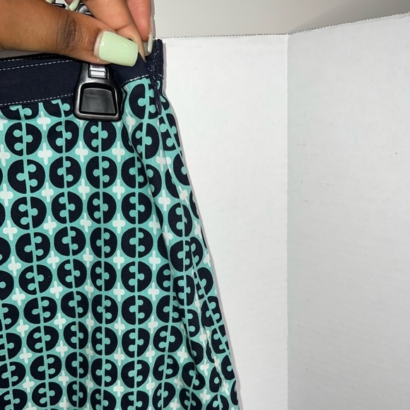 Boden Teal Pattern A-Line Pencil Skirt - Picture 6 of 6